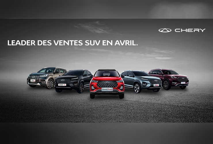 Avril 2024 : Chery toujours en progrès, toujours leader des SUV.